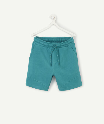 Low prices radius - GREEN COTTON BERMUDA SHORTS WITH A CORD AND POCKETS