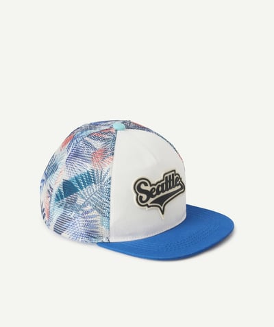 Sportswear radius - BLUE AND WHITE CAP WITH A PRINTED NET AND LABEL