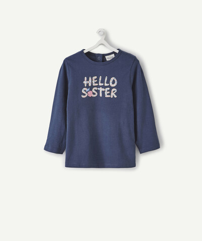 Basics radius - BLUE T-SHIRT IN RECYCLED FIBRES WITH A SPARKLING MESSAGE