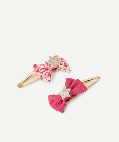 Special Occasion Collection radius - SET OF TWO GOLDEN HAIR SLIDES WITH BOWS AND STARS