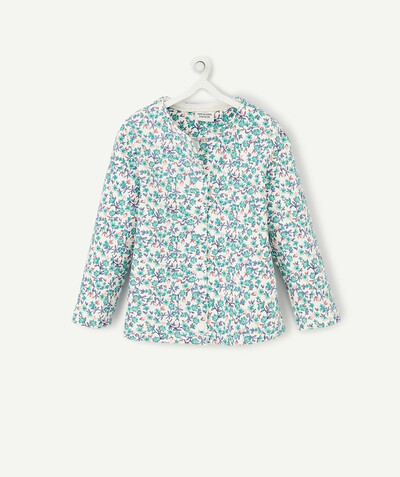 Private sales radius - WHITE JACKET WITH A GREEN AND VIOLET FLORAL PRINT