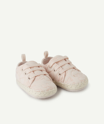 Baby-girl radius - PINK TRAINER-STYLE SLIPPERS WITH EMBROIDERED DETAILS
