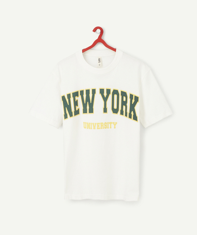 T-shirt  Rayon - LE T-SHIRT ÉCRU EN COTON RECYCLÉ MESSAGE NEW YORK