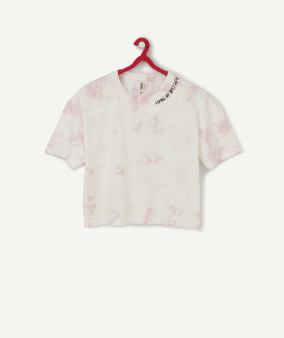 Private sales radius - PINK TIE AND DYE T-SHIRT IN ORGANIC COTTON