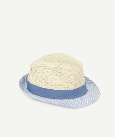 Beach collection radius - TRILBY HAT IN STRIPED STRAW