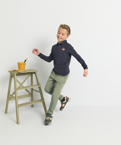 Comfy outfits radius - RELAXED GREEN COTTON TROUSERS FOR BOYS