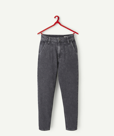 Trousers - Jeans Sub radius in - HIGH-WAISTED MOM JEANS IN GREY LESS IMPACT DENIM