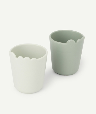 DONE BY DEER ® radius - SET OF TWO GREEN CROCO CUPS