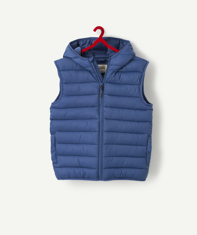 All collection Sub radius in - BOYS' BLUE SLEEVELESS PADDED JACKET IN RECYCLED PADDING