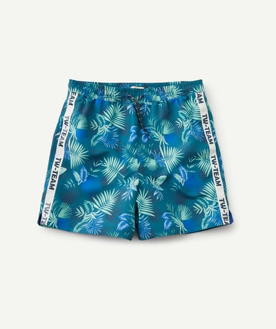 Beach collection Sub radius in - GREEN PRINTED SWIM SHORTS IN RECYCLED FIBRES