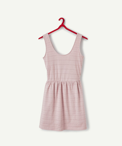 Outlet Tao Categories - PINK DRESS WITH STRAPS AND OPENINGS AT THE BACK