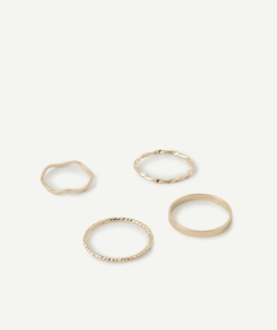 Special Occasion Collection Sub radius in - SET OF FOUR GOLD-COLOURED RINGS