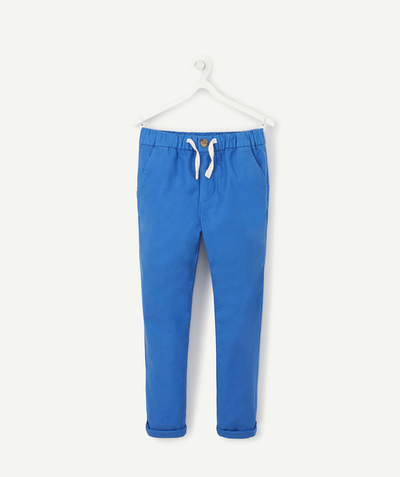 Spodnie - Spodnie dresowe Rayon - SPODNIE CHINO W KOLORZE ELECTRIC BLUE