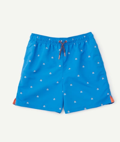 Beach collection radius - BLUE WAVE PRINT SWIM SHORTS IN RECYCLED FIBRES