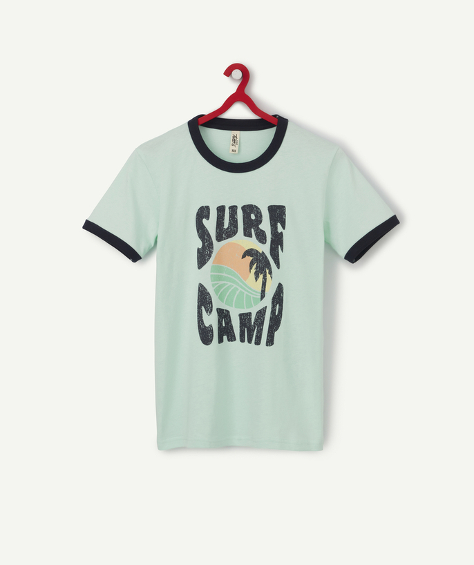 Original days Sub radius in - GREEN T-SHIRT IN ORGANIC COTTON WITH A SURF DESIGN