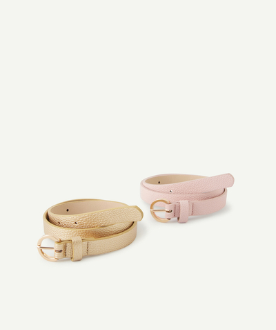 Girl radius - PACK OF TWO PINK AND GOLD COLOR BELTS FOR GIRLS