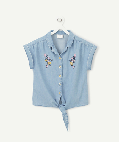 Low prices  radius - DENIM SHIRT WITH EMBROIDERED FLOWERS