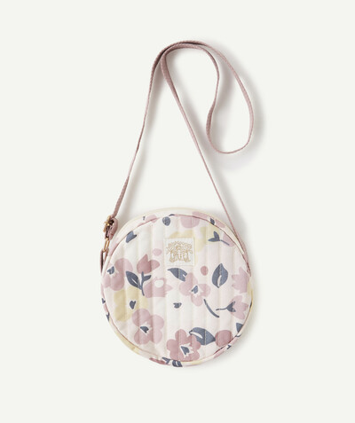 Low prices  radius - ROUND PINK AND VIOLET FLORAL BAG