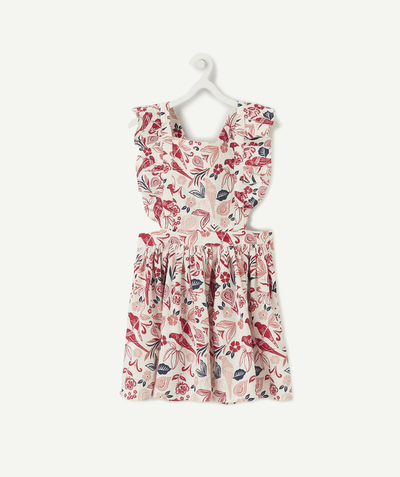 Low prices  radius - OPEN-BACKED DRESS IN COTTON AND LINEN WITH A FLORAL PRINT