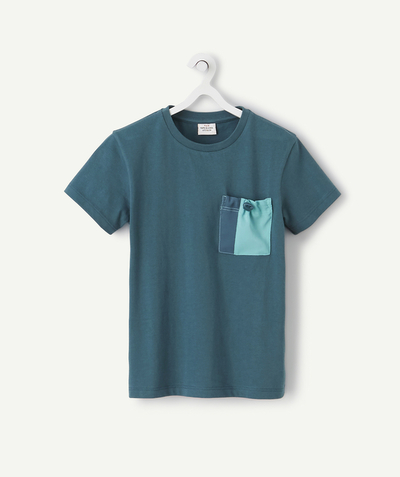 T-shirt  radius - GREEN ORGANIC T-SHIRT WITH A POCKET