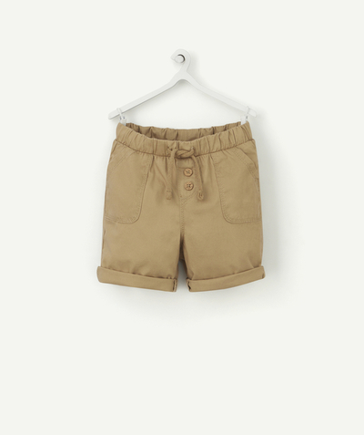 Shorts - Bermuda shorts family - BABY BOYS' LIGHT BROWN BERMUDA SHORTS