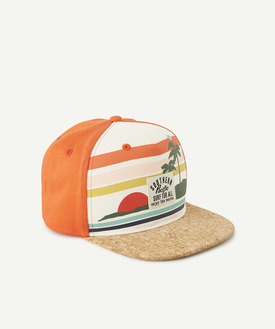 Low prices radius - RED CORK EFFECT CAP WITH A SUNSET DESIGN