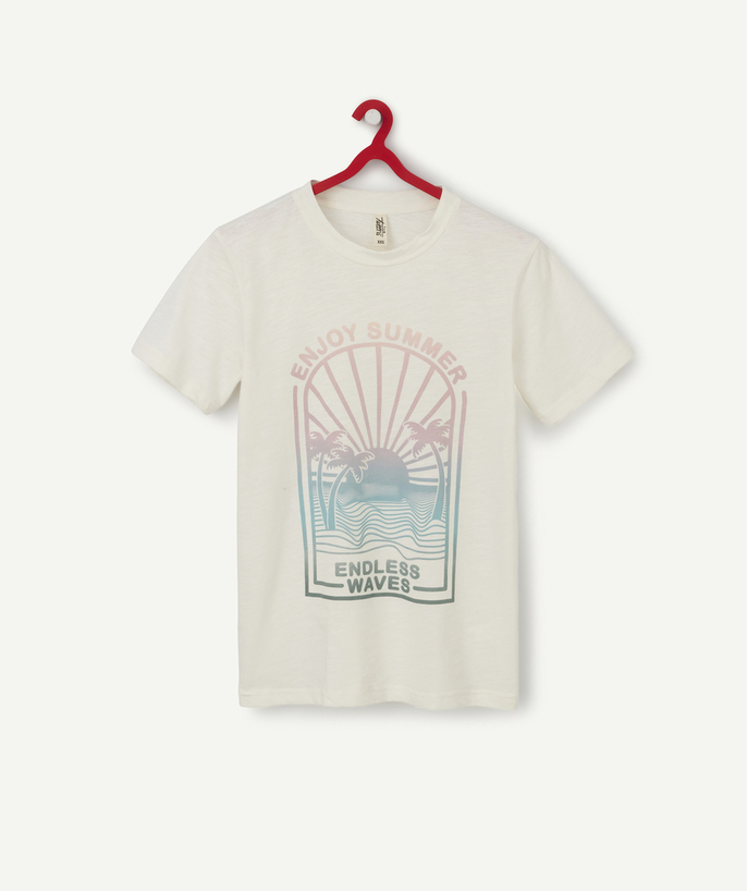 All collection Sub radius in - WHITE T-SHIRT IN ORGANIC COTTON WITH A FUN DESIGN