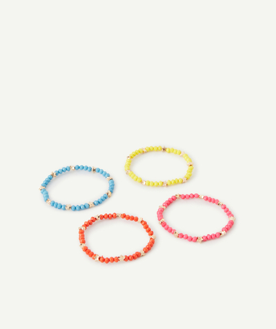 Jewellery Tao Categories - SET OF FOUR COLOURED BRACELETS FOR GIRLS WITH BEADS AND STARS