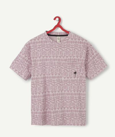 T-shirt Sub radius in - BOYS' PURPLE PRINTED T-SHIRT WITH A POCKET