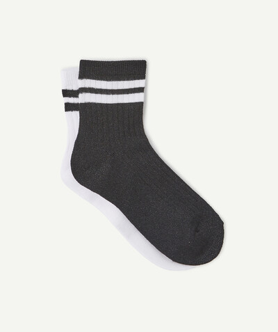 Private sales Sub radius in - PACK OF TWO PAIRS OF BLACK AND WHITE SPARKLING SOCKS