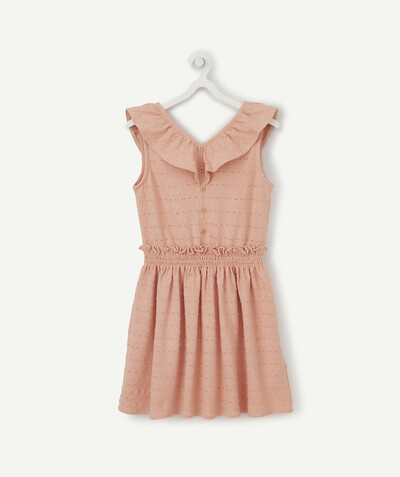 Outlet radius - FLUID PINK OPENWORK DRESS WITH STRAPS