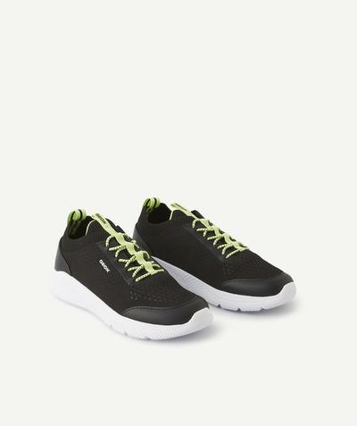 Shoes, booties radius - GEOX® - LIGHTWEIGHT BLACK AND GREEN TRAINERS