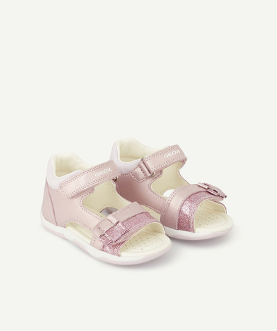 Shoes, booties radius - GEOX® - PINK SANDALS WITH SPARKLING DETAILS