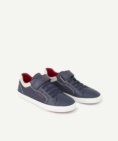 Shoes, booties radius - GEOX® - BOYS' NAVY BLUE TRAINERS WITH RED DETAILS