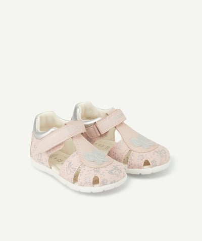 Baby-girl radius - GEOX® - PINK SANDALS WITH PRINTED BUTTERFLIES