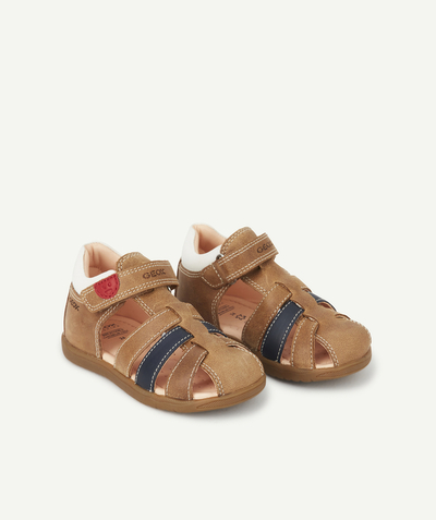 Special Occasion Collection radius - BABY BOYS' CAMEL LEATHER SANDALS