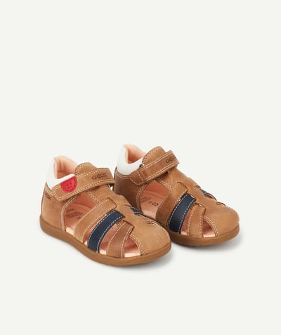 Shoes, booties radius - BABY BOYS' CAMEL LEATHER SANDALS