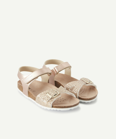 Girl radius - GEOX® - PINK SANDALS WITH SPARKLING DETAILS