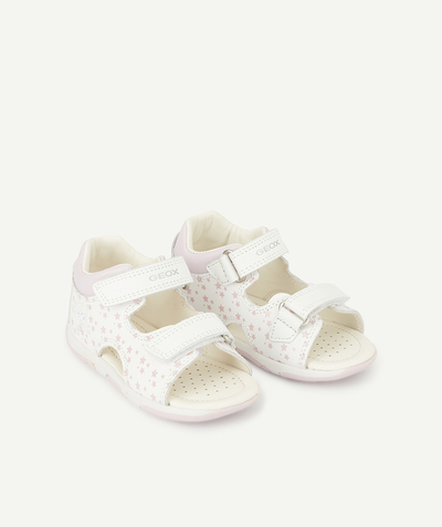Shoes radius - BABY GIRLS' PINK AND WHITE STAR PRINT SANDALS