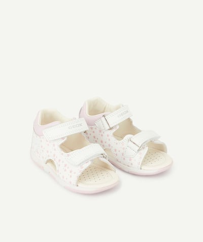 Sandals Tao Categories - BABY GIRLS' PINK AND WHITE STAR PRINT SANDALS