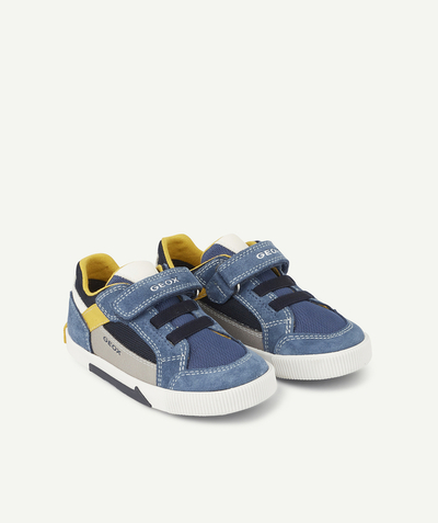 Girl radius - GEOX® - BLUE TRAINERS WITH OCHRE DETAILS