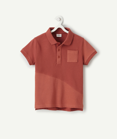 Shirt - Polo radius - TERRACOTTA POLO SHIRT IN COTTON