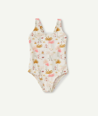 Beach collection radius - BABY GIRLS' ONE-PIECE SWIMSUIT IN RECYCLED FIBRES