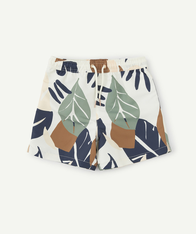 Boy radius - SWIM SHORTS IN RECYCLED FIBRES WITH A TROPICAL PRINT