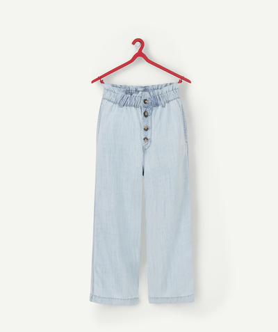 Jeans, pantalons, short Nouvelle Arbo - PANTALON FLUIDE FILLE EN DENIM BLEU LOW IMPACT