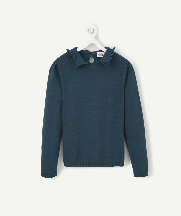 Low prices  radius - GREEN JUMPER WITH A HIGH FRILLY NECK