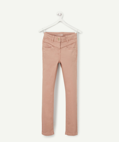 Outlet radius - L�A GIRLS' SUPER SKINNY PINK TROUSERS WITH EMBROIDERY
