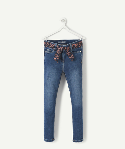 BOTTOMS radius - GIRLS' + SIZE LOUISE SKINNY DENIM JEANS WITH A BELT