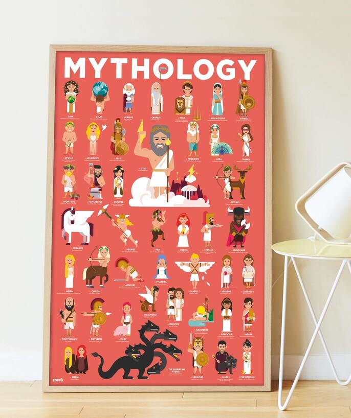 Educational games Tao Categories - POSTER WITH 38 MYTHOLOGY STICKERS - 7-12 YEARS