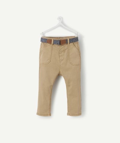 Baby-boy radius - BABY BOYS' STRAIGHT TROUSERS WITH A BEIGE BELT